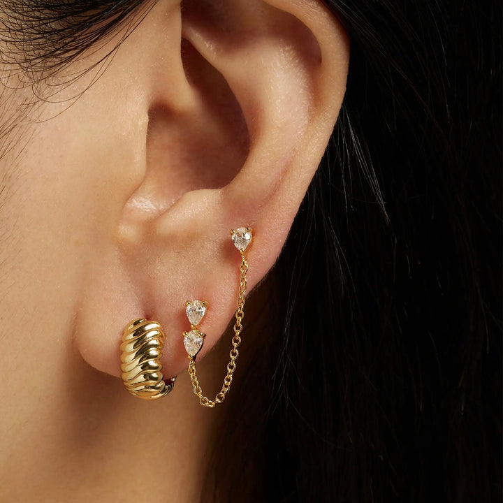Gold Tatum Chain Earring