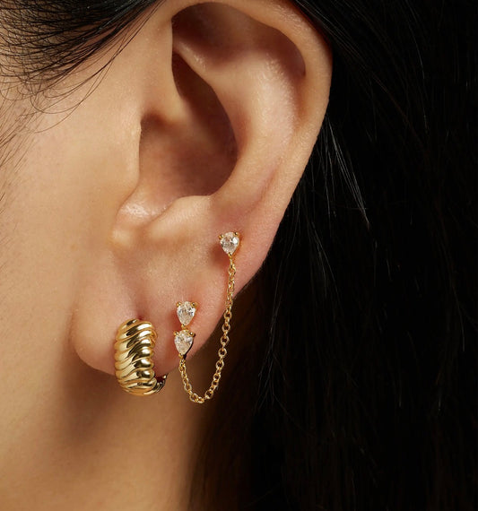 Gold Tatum Chain Earring