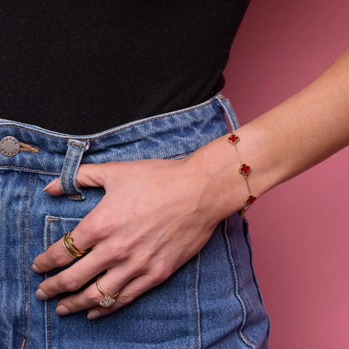 Mini Red Flora Bracelet