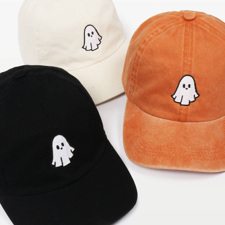 Beige Halloween Ghost Baseball Cap