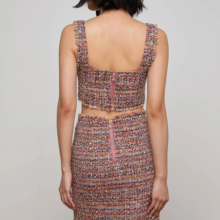 Mauve Tweed Maylin Bralette Top