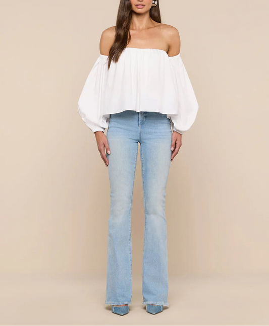 White Sarai Off Shoulder Top