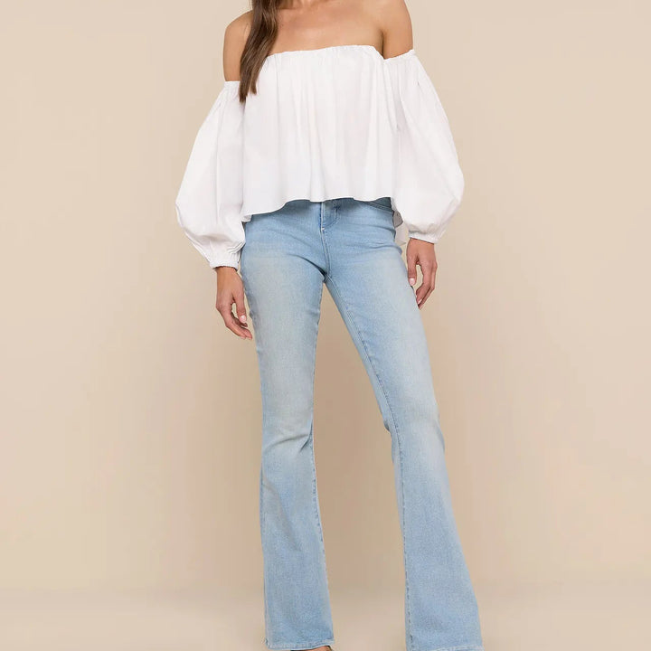 White Sarai Off Shoulder Top