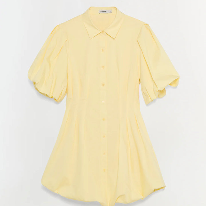 Buttercream Cleo Balloon Pintuck Mini Dress