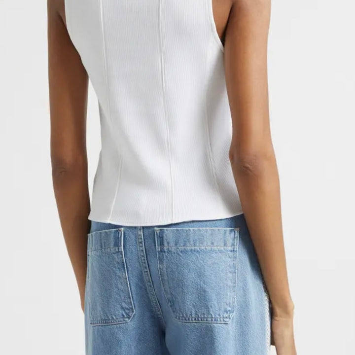 White Quenby Tank Top