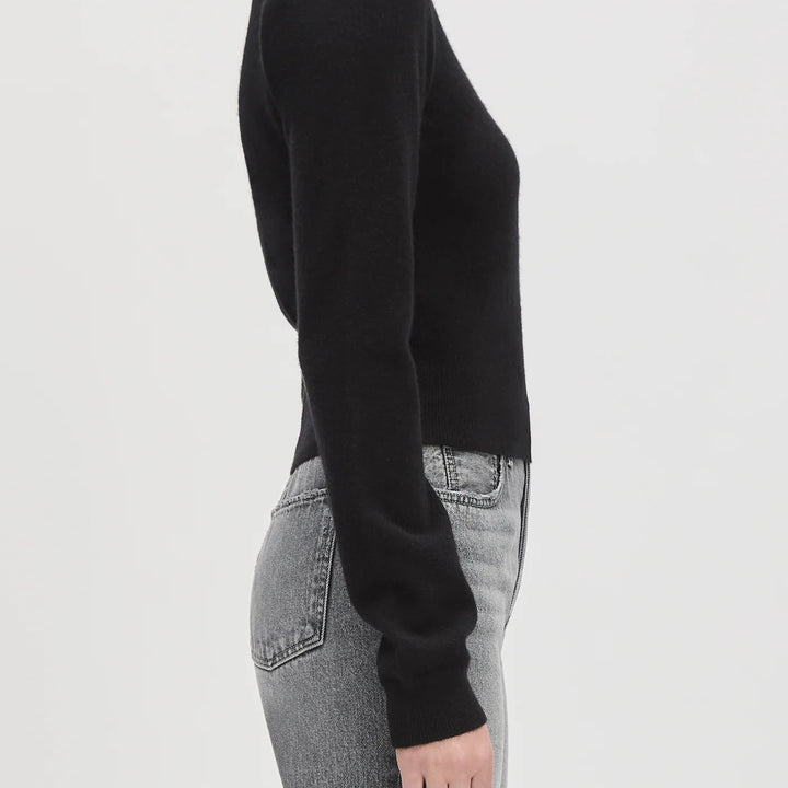 Black Elena Long Sleeve Top