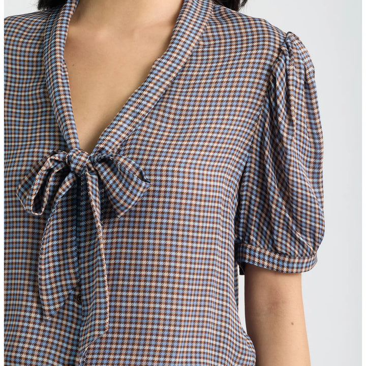 Plaid Chestnut Sonnet Blouse