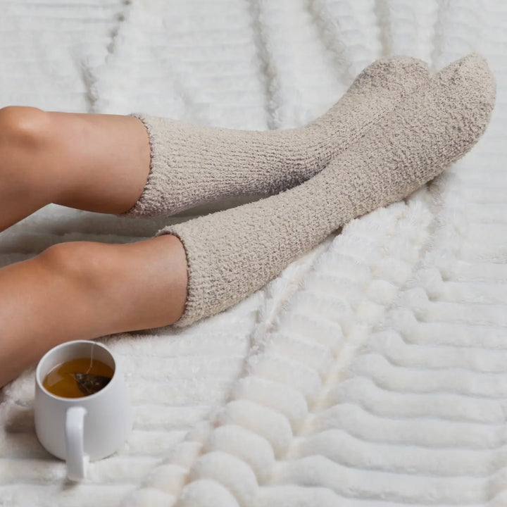 Beige Luxe Cloud Socks