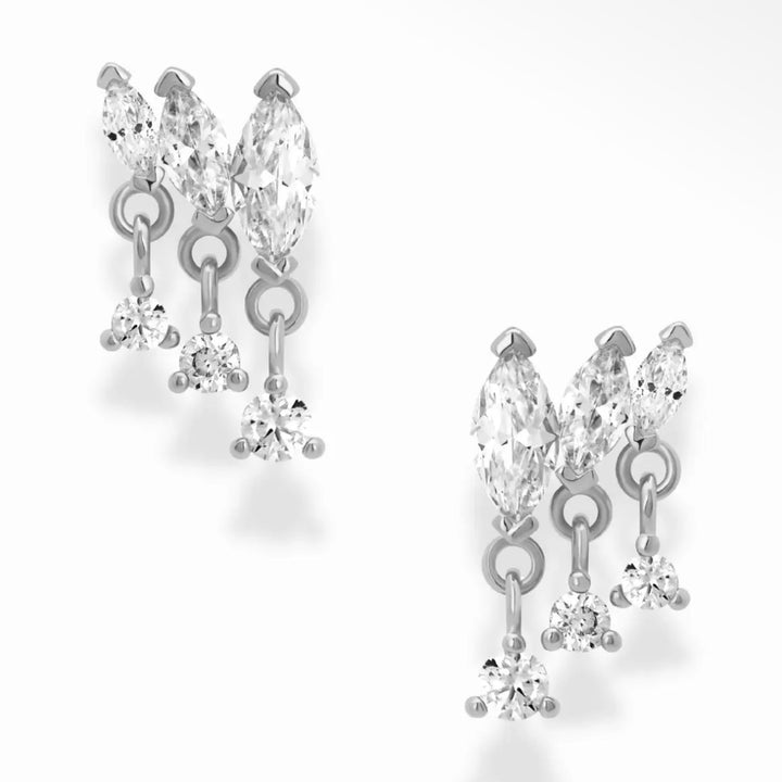Gabby Marquise Dangle Studs