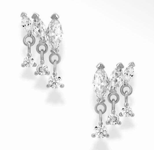 Gabby Marquise Dangle Studs