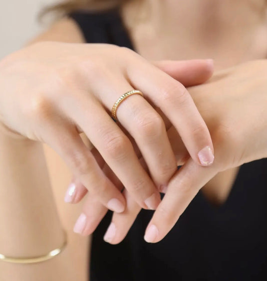 Gold Twisted Design Band Ring