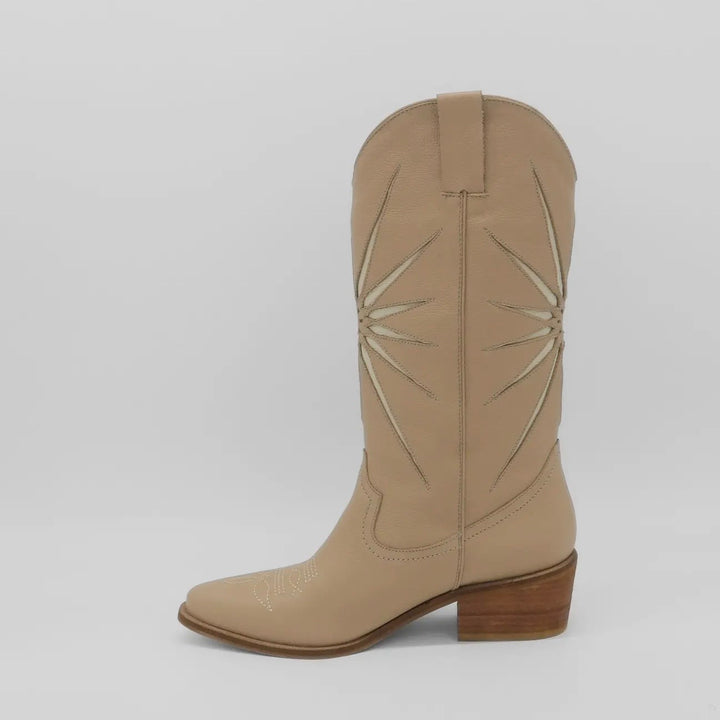 Tan Leather Moonrise Cowboy Boots