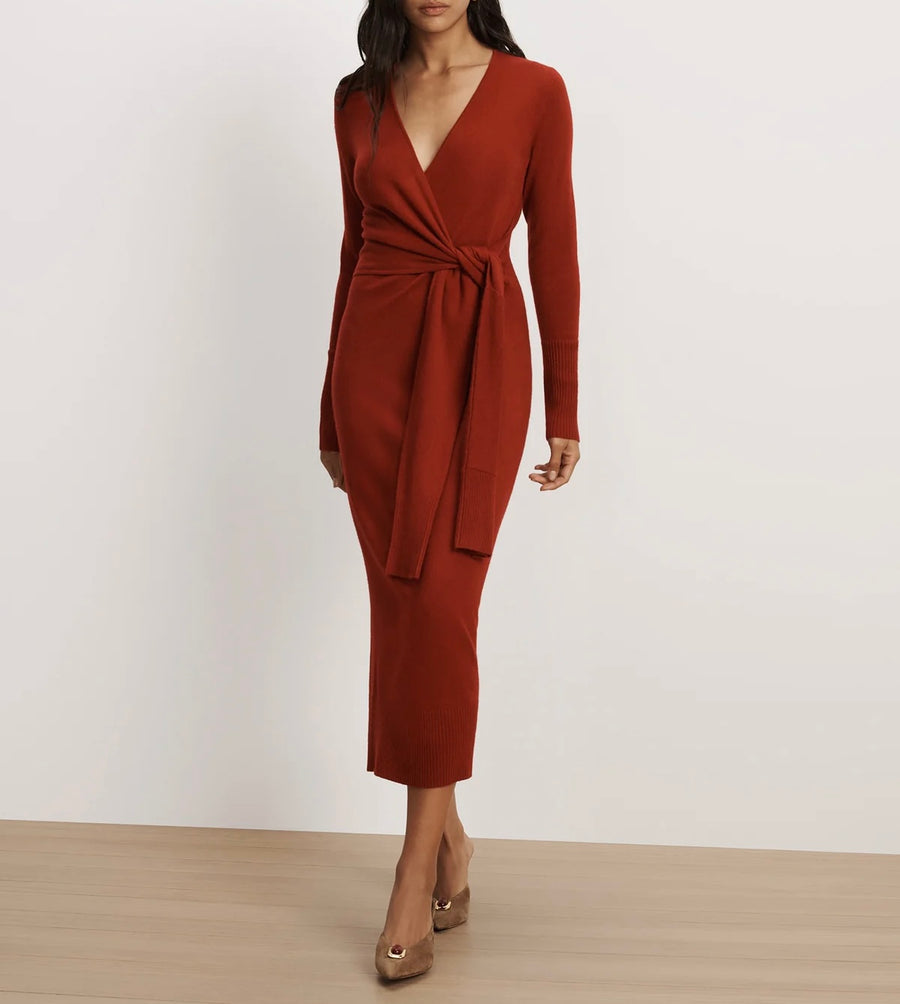 Red Cardinal Salomez Knit Dress