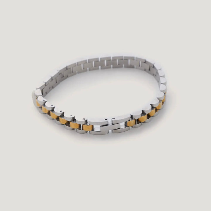 Two Toned Watch Band Bracelet