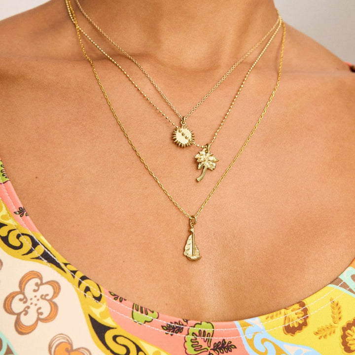 Gold Calypso Multi Charm Necklace