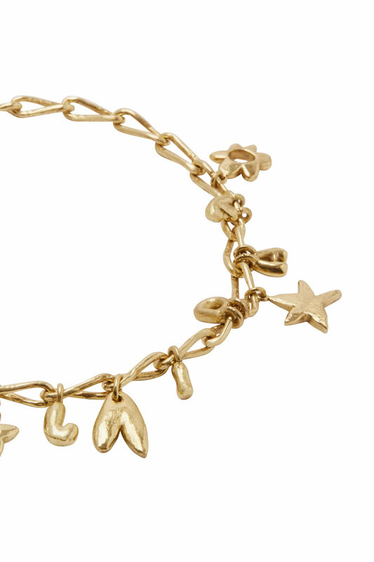Gold Calypso Charm Necklace