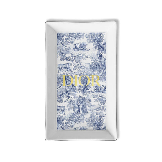 Blue Toile Ceramic Tray