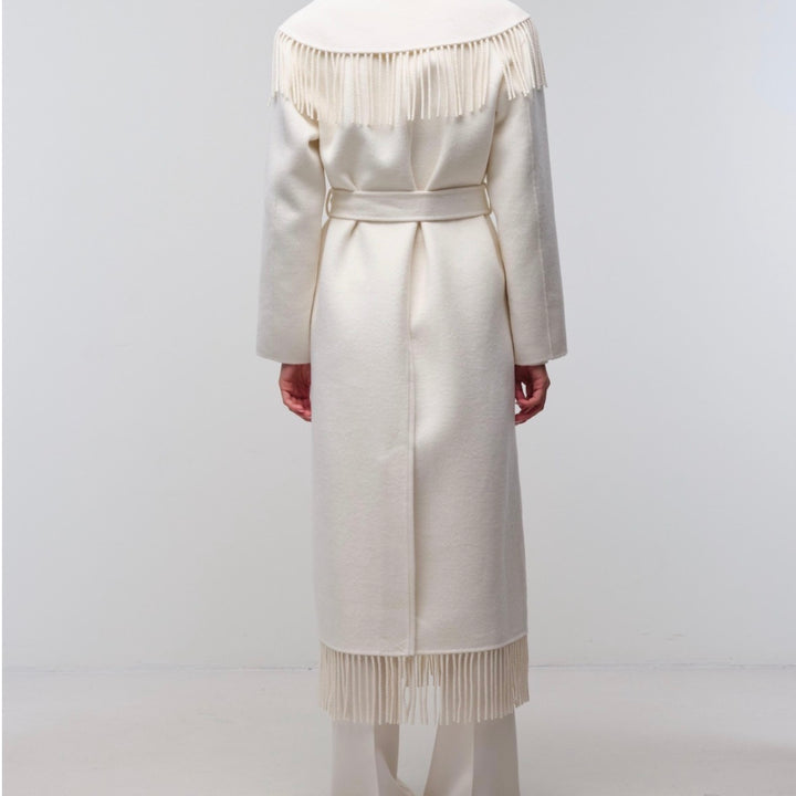Frost Carrie Fringe Robe Coat