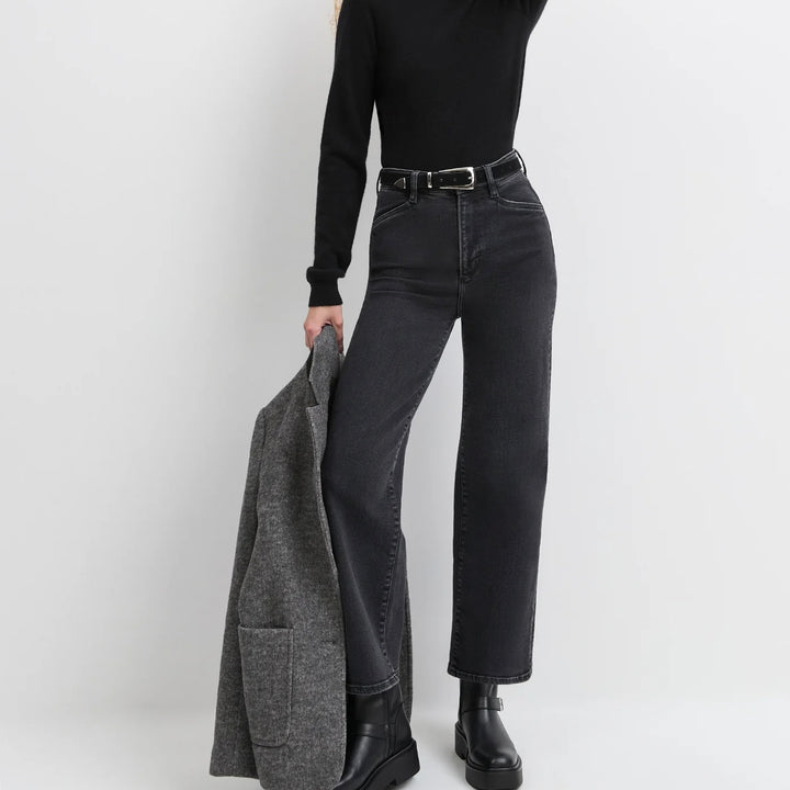 Black Elena Long Sleeve Top