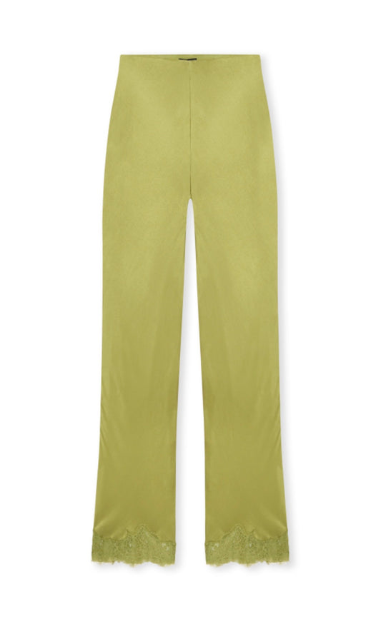 Celery Silvi Lace Satin Pant
