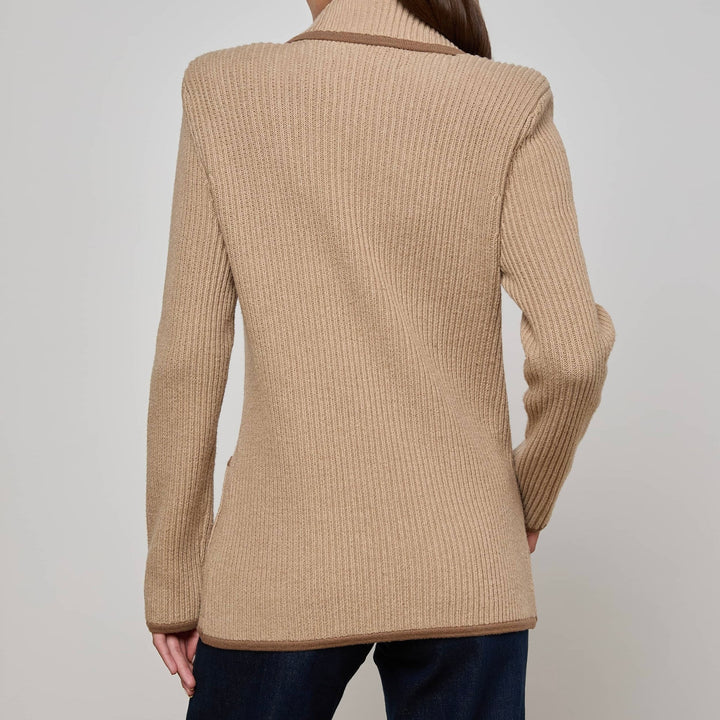 Natural/Brown Ranch Knit Blazer