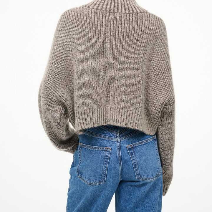 Bisque Cropped Hampton Sweater