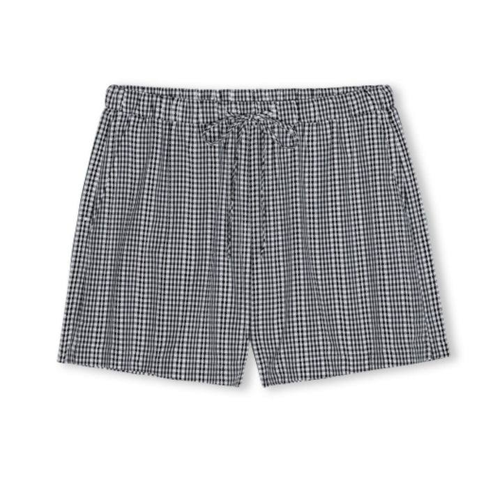 Black Gingham Jenner Shorts