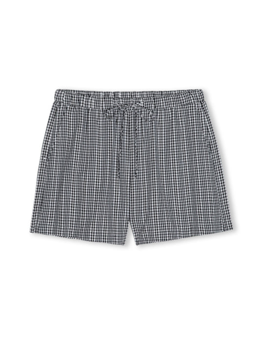 Black Gingham Jenner Shorts