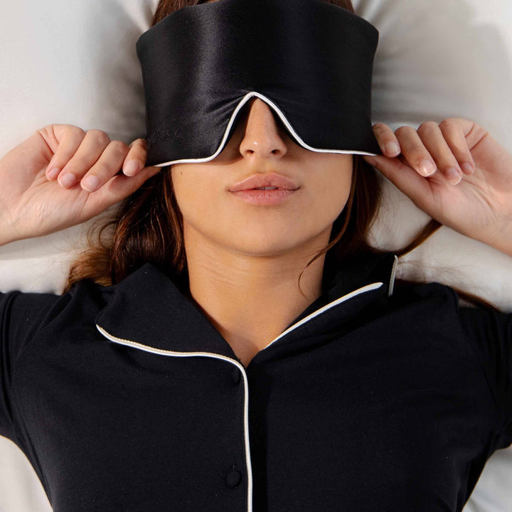 Black Jade Pipe Dreams Silk Sleep Mask