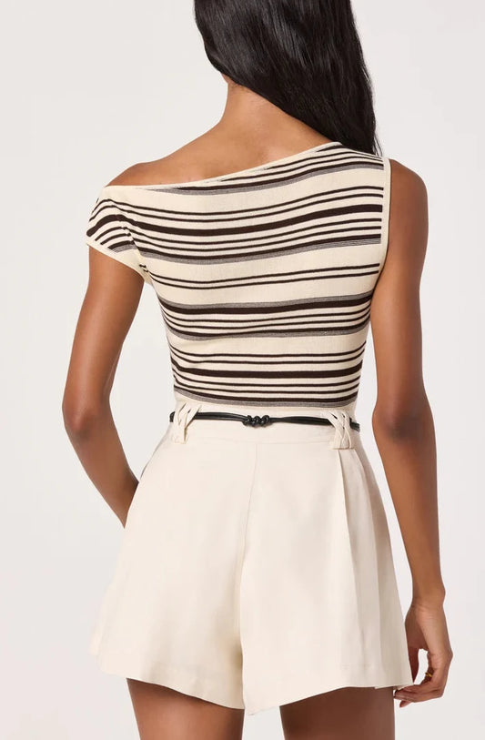 Brown Striped Sofia Sweater Top