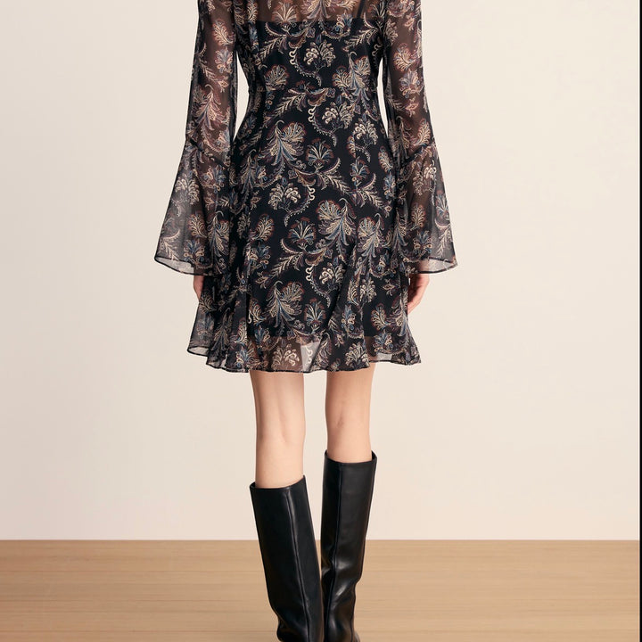 Black Multi Adrienne Dress