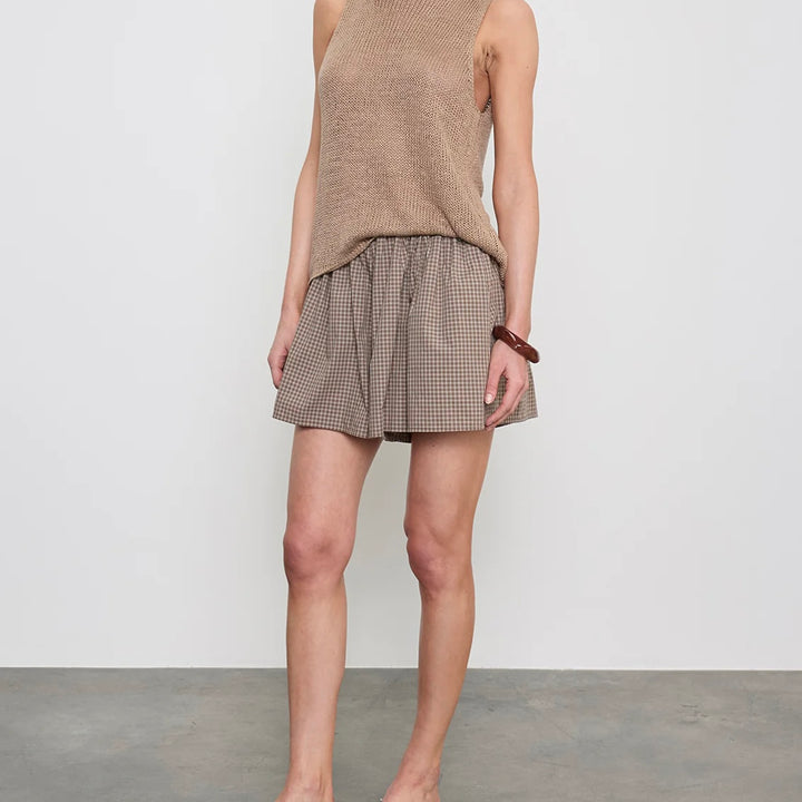 Flax Linen Open Knit Tank