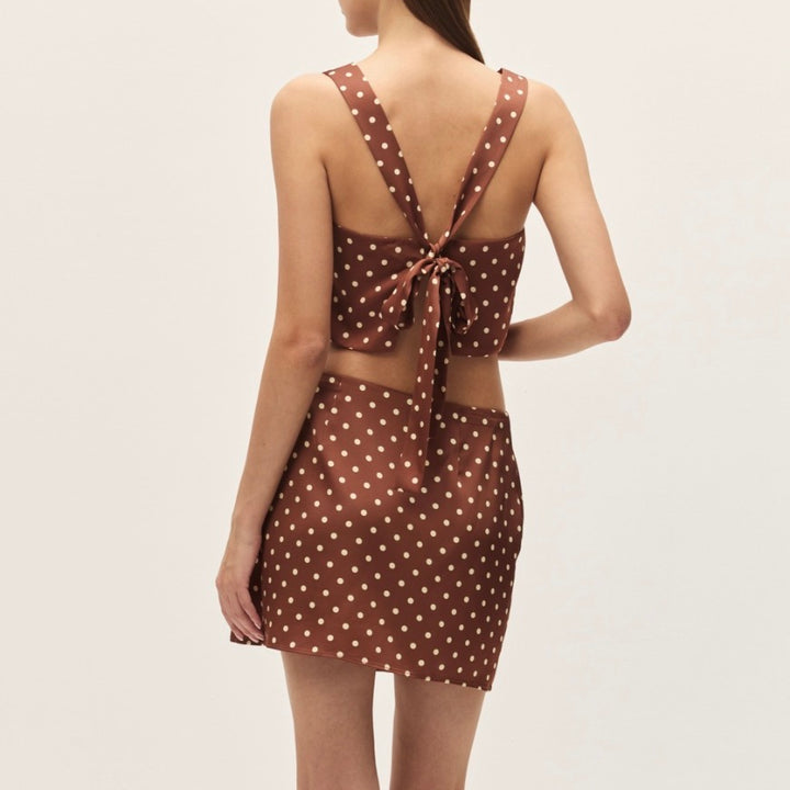 Brown Polka Dot Beatrix Top