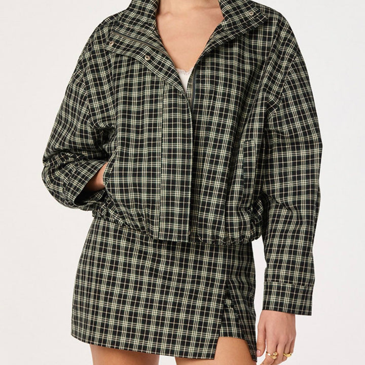 Black Green Plaid Cooper Jacket