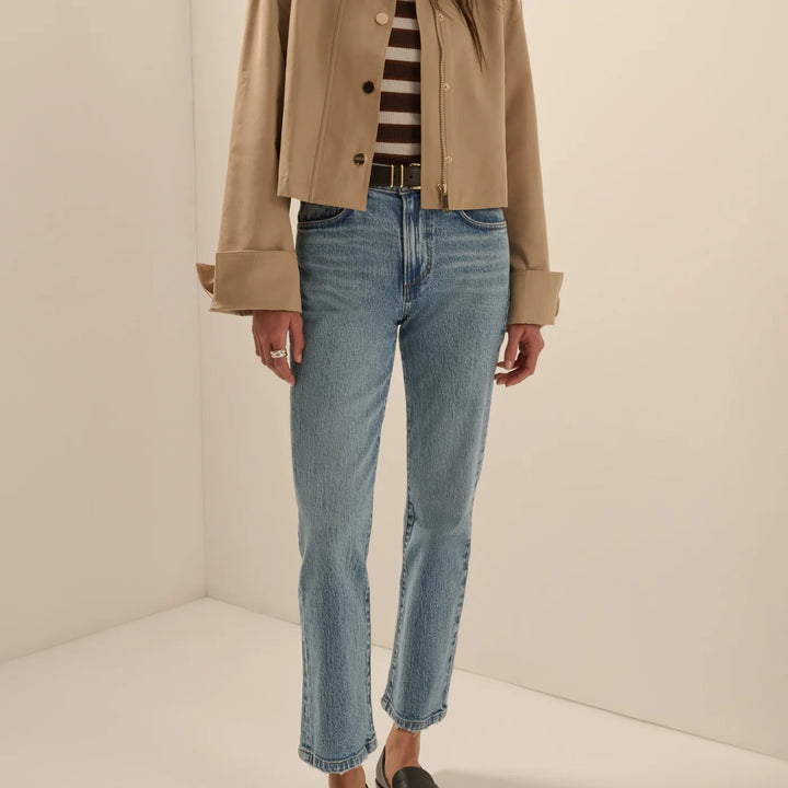 Khaki Rue Cropped Trench