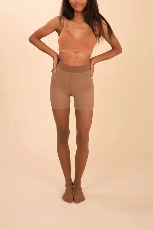 Sheer Caramel Contour Tights
