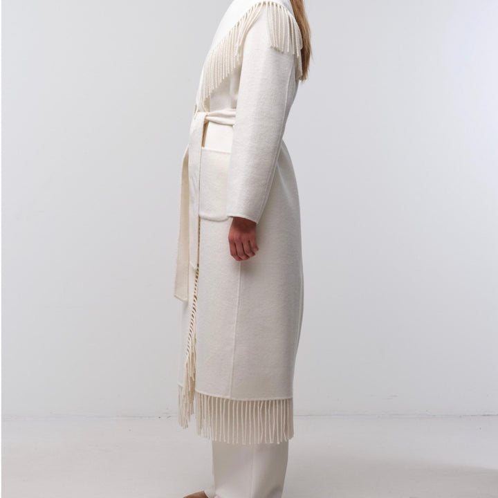Frost Carrie Fringe Robe Coat