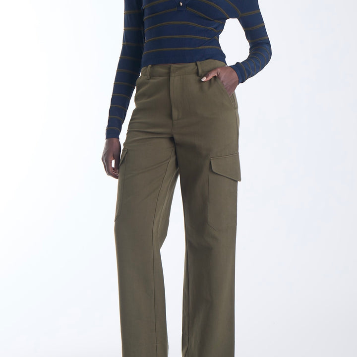 Navy Scout Stripped Knit Polo