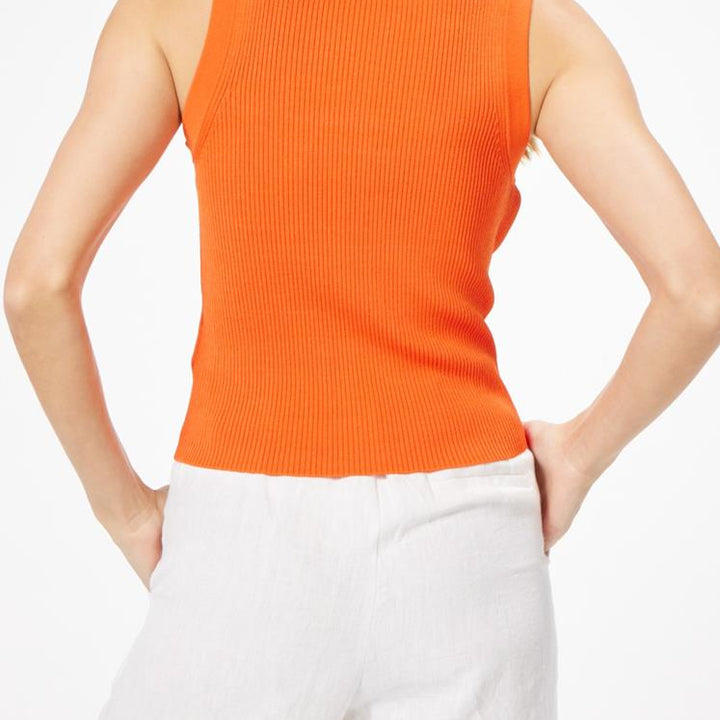 Orange Reze Rib Top