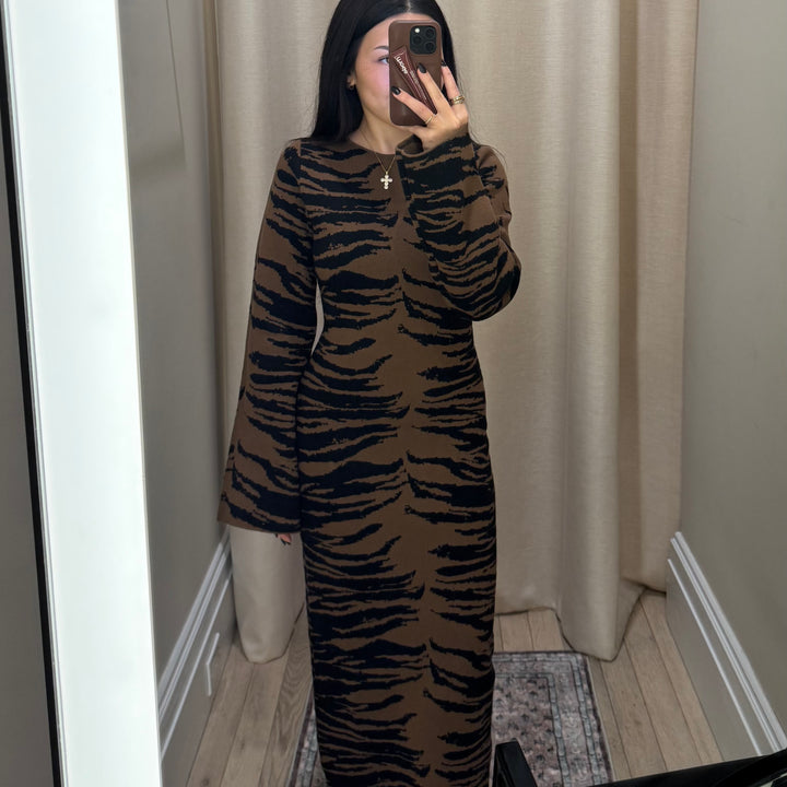 Brown Zoi Sweater Dress