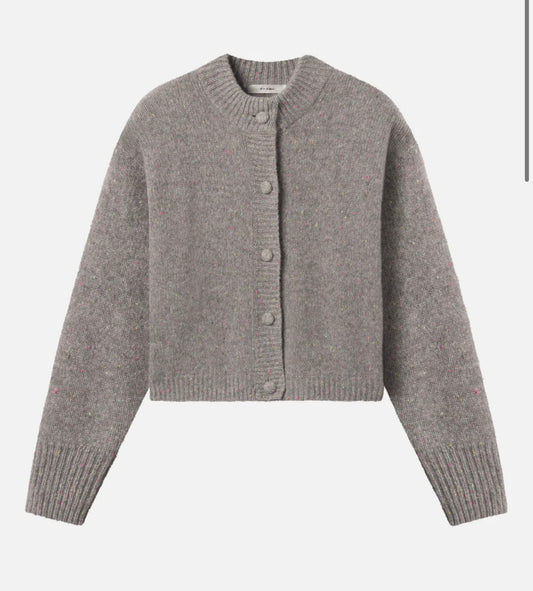 Silver Cashmere Fleck Cardigan