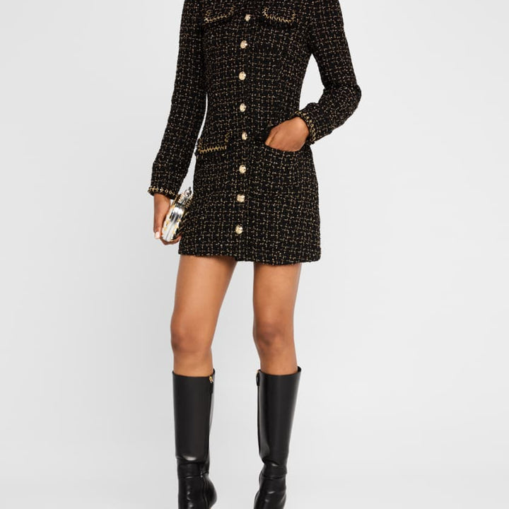 Black Tweed Sasha Dress