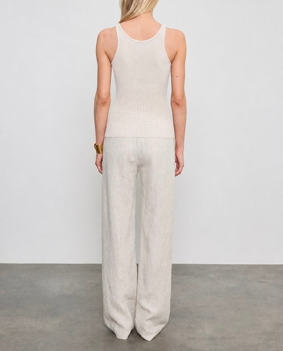 Flax Military Rib Crop Tank