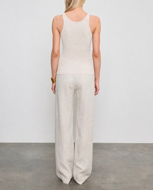 Flax Military Rib Crop Tank