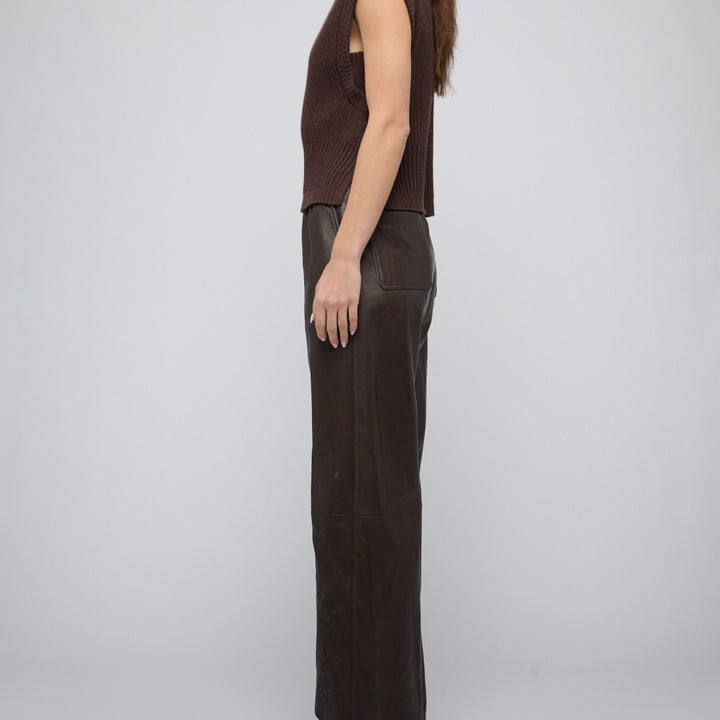 Chocolate Maple Wool Cashmere Top