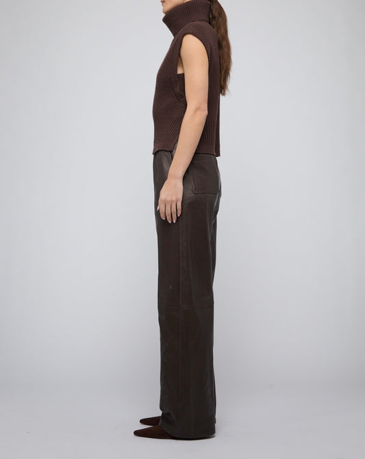 Chocolate Maple Wool Cashmere Top