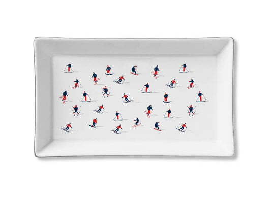 Skiers Ceramic Tray