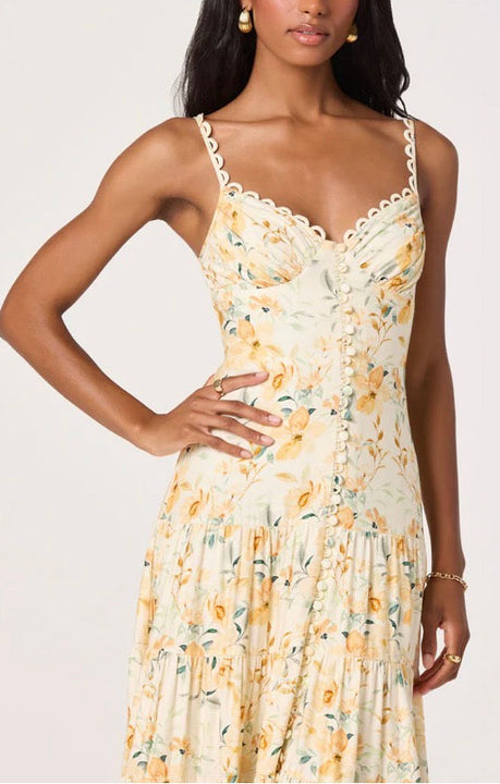 Cream Floral Tazia Dress