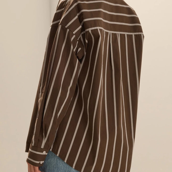 Ganache White Striped Beau Shirt