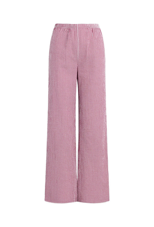 Raspberry Gingham Everything Pant